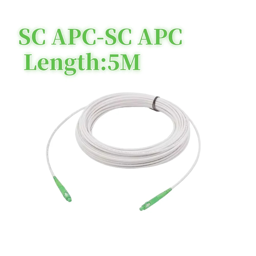 Fiber Optic Wire APC SC to SC APC Optical Single-mode 1-core G657A1 Indoor Extension Cable 3M/5M/10M/15M/20M Fiber Optic cable