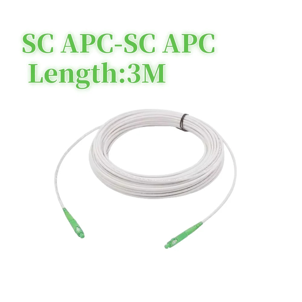 Fiber Optic Wire APC SC to SC APC Optical Single-mode 1-core G657A1 Indoor Extension Cable 3M/5M/10M/15M/20M Fiber Optic cable