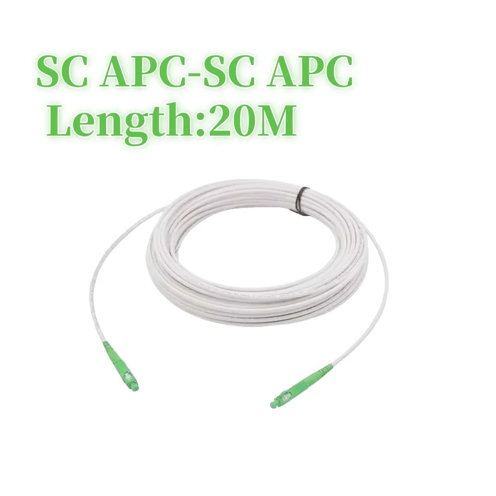 Fiber Optic Wire APC SC to SC APC Optical Single-mode 1-core G657A1 Indoor Extension Cable 3M/5M/10M/15M/20M Fiber Optic cable